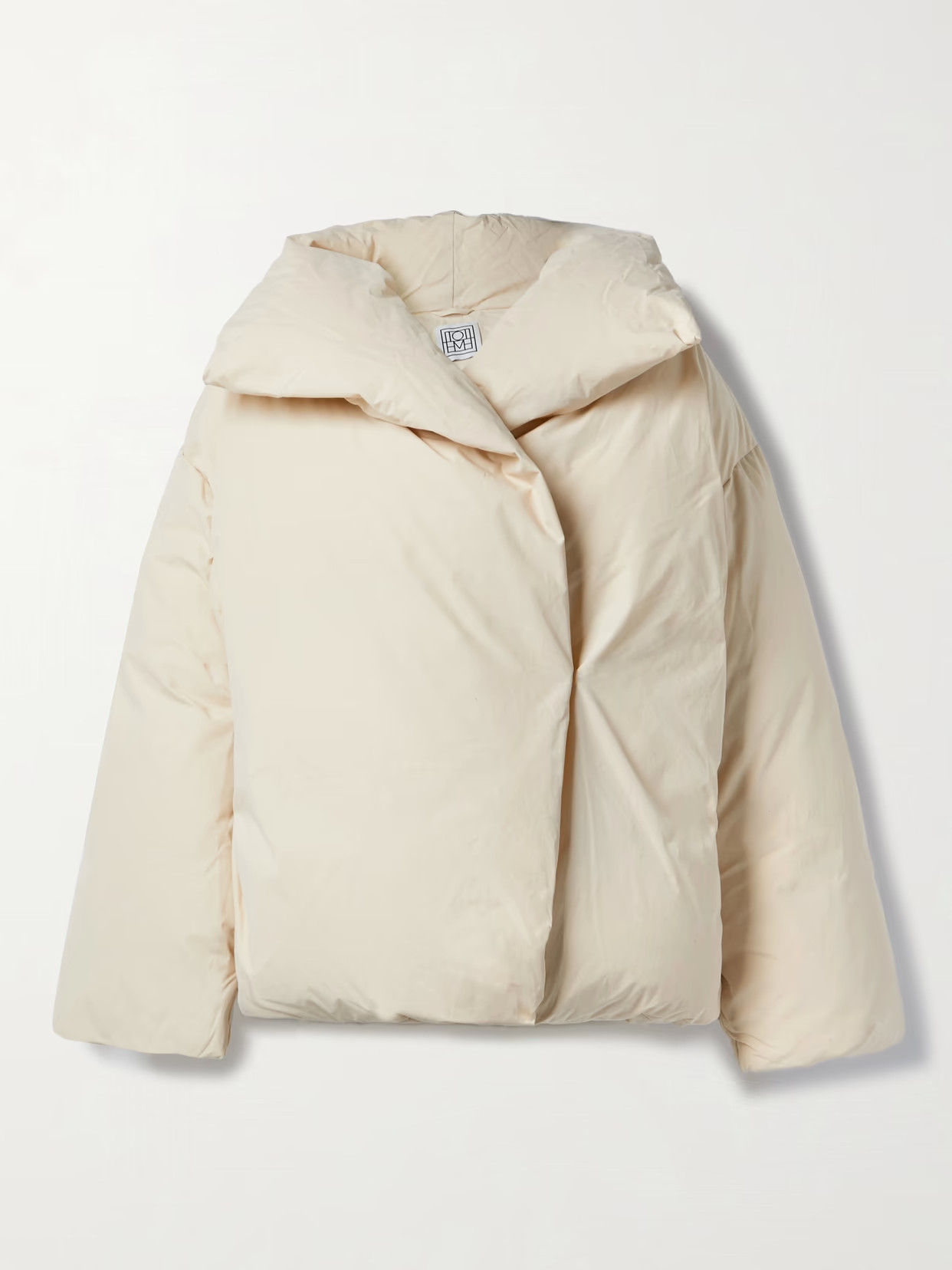 TOTEME - Signature Cotton-blend Shell Down Jacket - Cream | NET-A-PORTER (US)