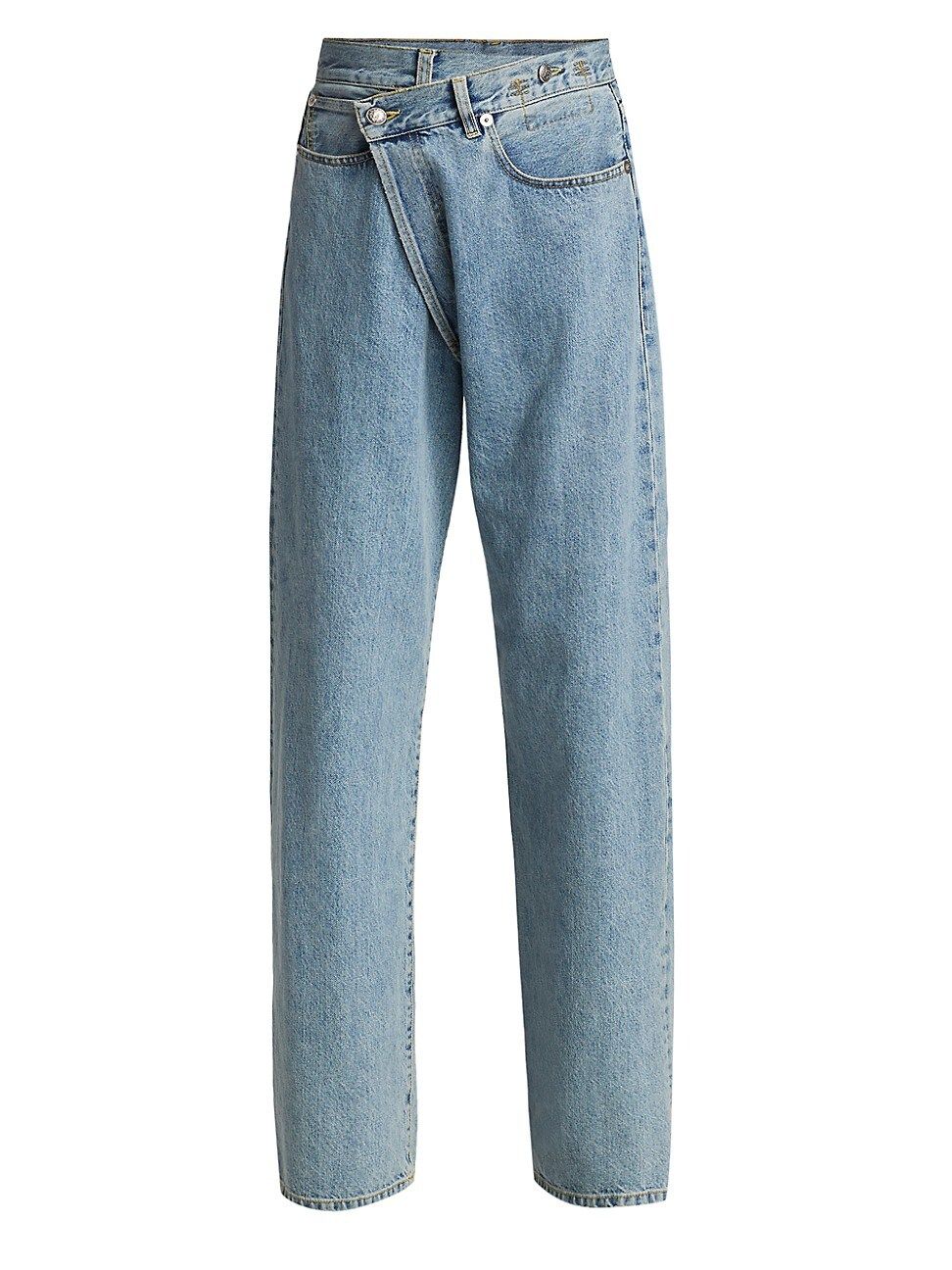 R13 Women's Wide-Leg Cross Over Jeans - Slate Blue - Size 26 (2-4) | Saks Fifth Avenue