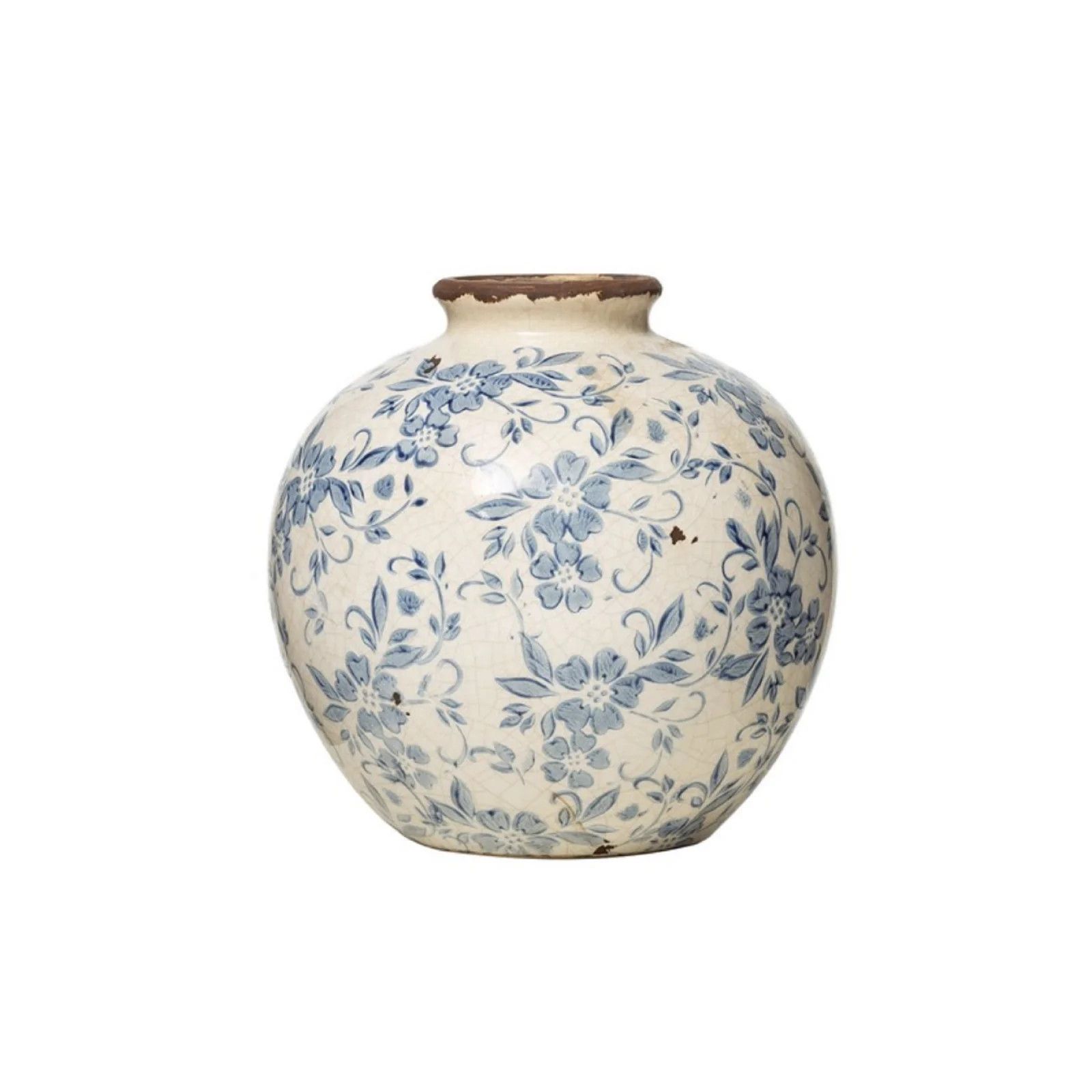 Transferware Style Terracotta Vase | Brooke and Lou