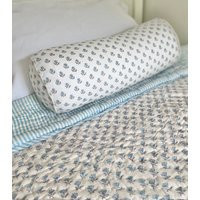 Floral Blockprint Bolster Cushion | Etsy (US)