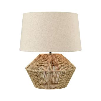 ELK Home Vavda 8-in Natural On/Off Switch Table Lamp with Fabric Shade | Lowe's