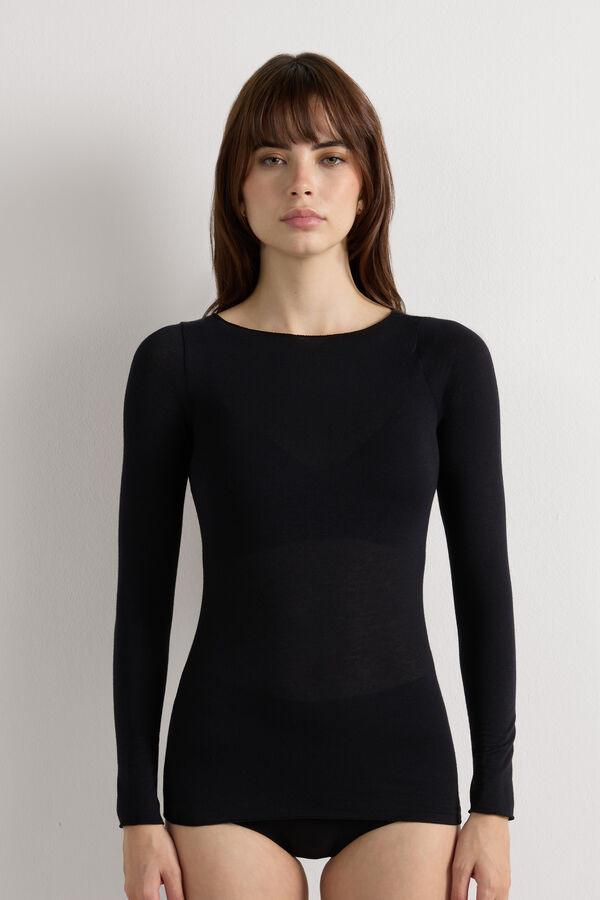 Boat Neck Modal Cashmere Ultralight Top | Intimissimi (US)