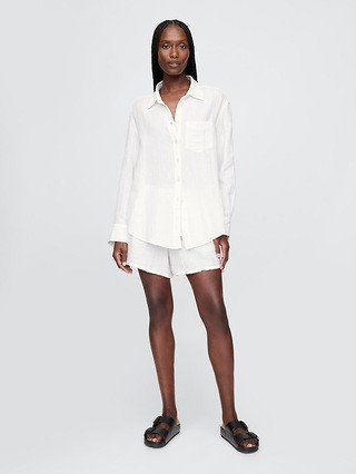 Cotton Gauze Button-Down Shirt | Gap (CA)
