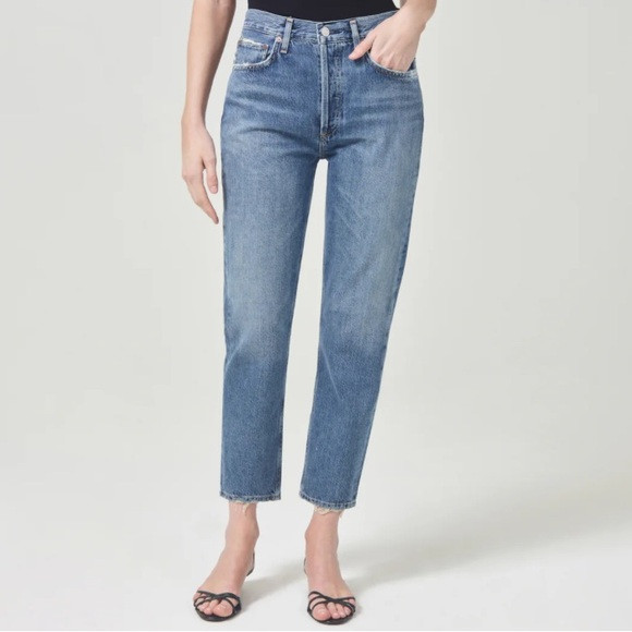 Agolde Riley High Rise Straight Crop Jeans Size 24 | Poshmark