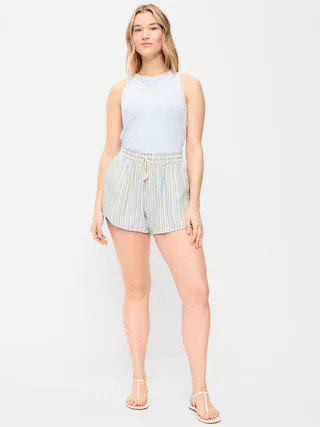 High-Waisted Crinkle Gauze Shorts | Old Navy (CA)
