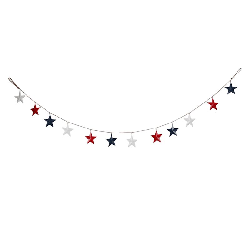 Patriotic Star Garland, 72" | At Home