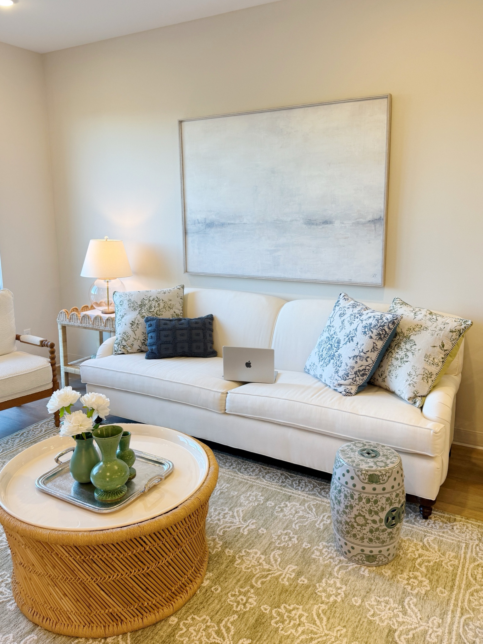 Apartment refresh for spring and summer! Pillows and most decor I picked up from Target! 