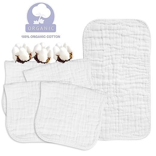 Muslin Burp Cloths Made from 100% Cotton,Saliva Towel,Multi-Use Soft Burp Cloths Boys/Girls - Exc... | Amazon (US)