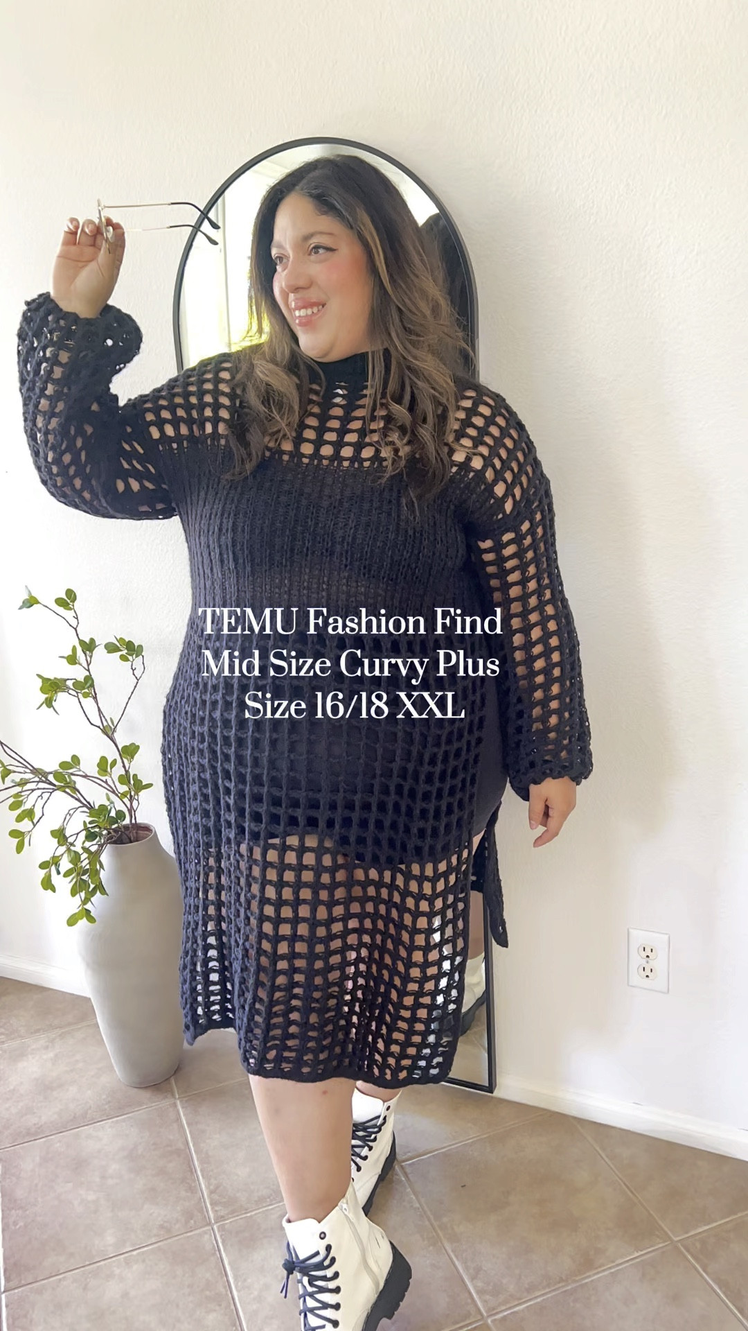 Hola Bebés! Spring outfits back with a TEMU Fashion Find 🔥

Black knitted Dress 👗 

Wearing XXL 

Little more fun to style this one!  You can also throw on your favorite jeans👌
Added some Sunnies and boots so comfy but stylish. 



#LTKMidsize #LTKPlusSize