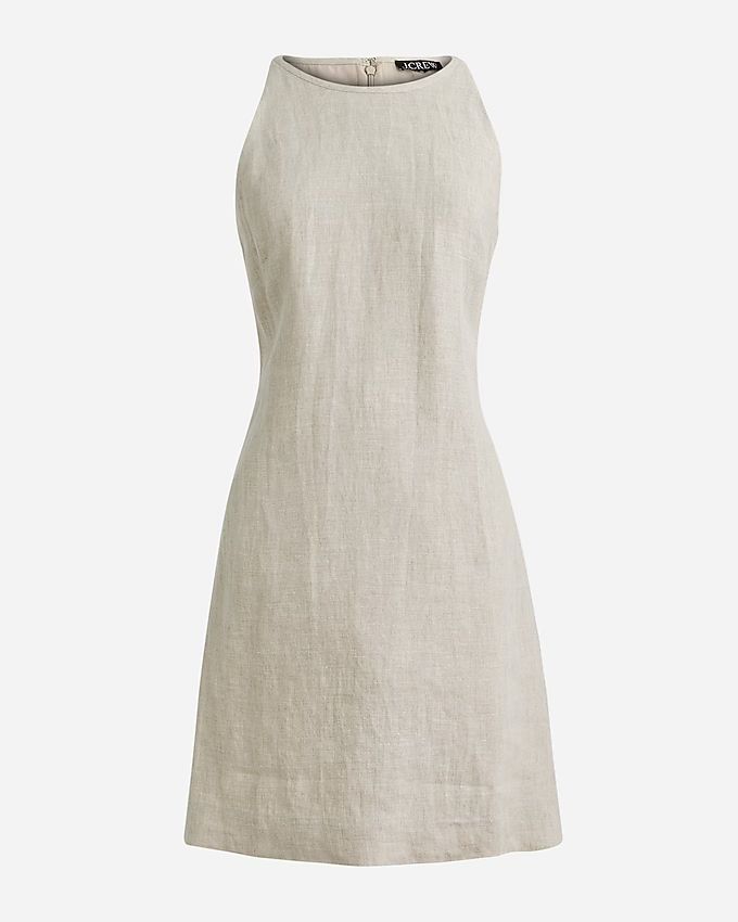 Maxine high-neck shift dress in linen | J.Crew US