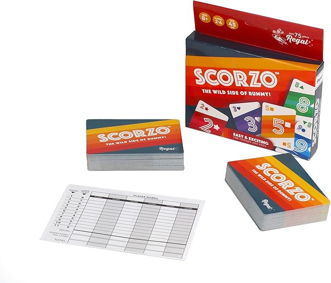 Regal Games - ScorZo - Fun Family-Friendly Rummy Card Game - Ideal for 2-6 Players Ages 8+ | Amazon (US)