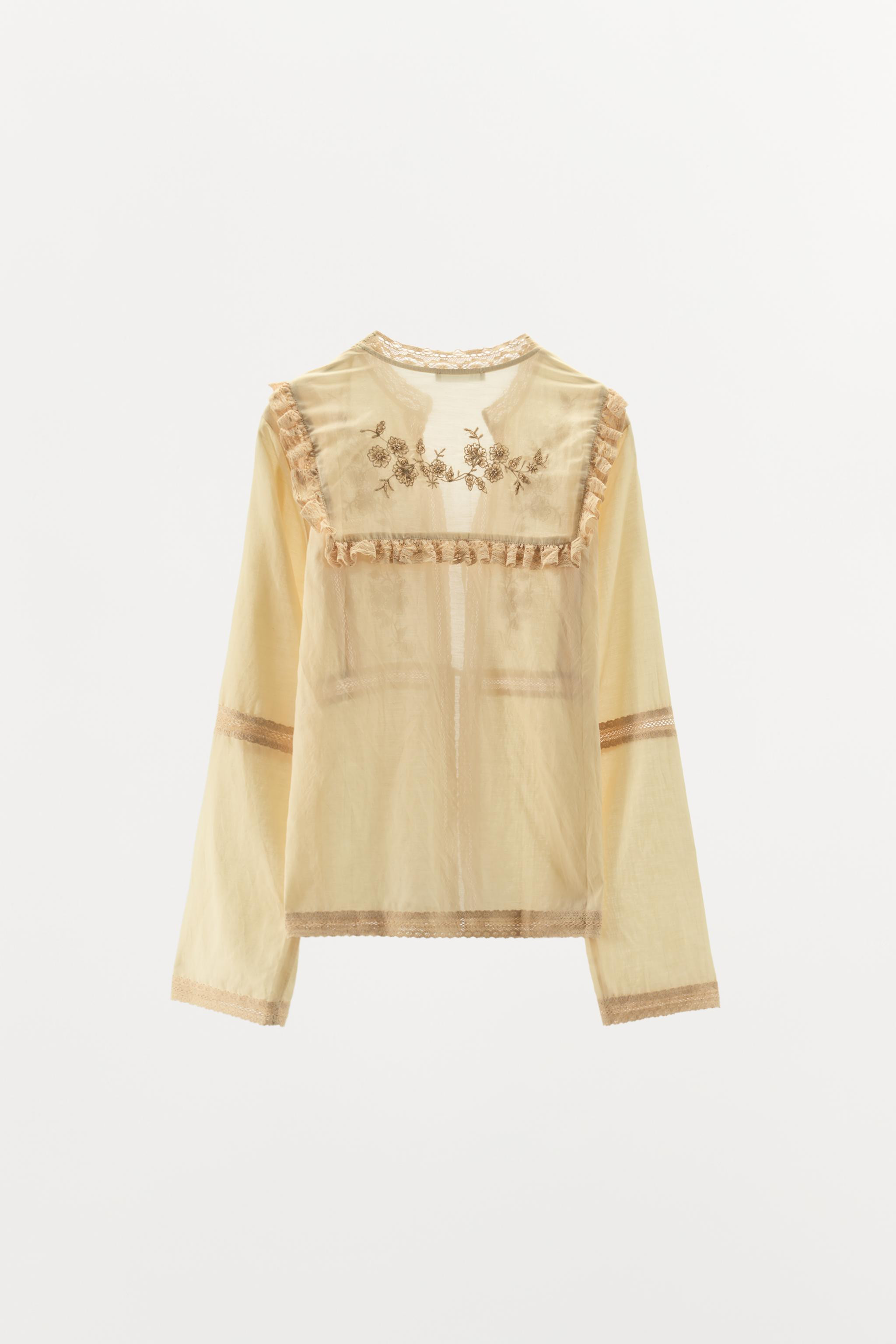 EMBROIDERED LACE BLOUSE LIMITED EDITION | Zara US