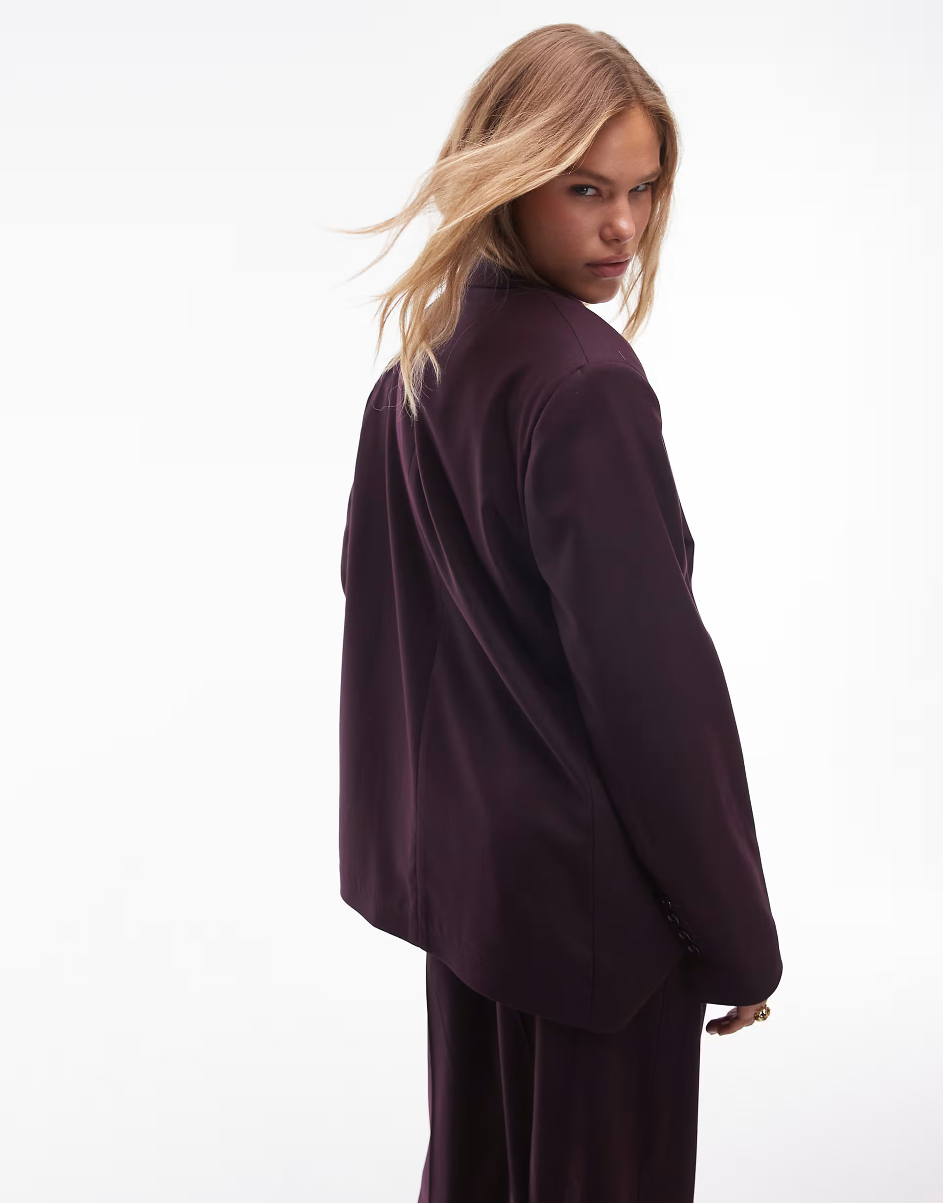 Topshop co ord blazer in burgundy BURGUNDY | ASOS | ASOS (Global)