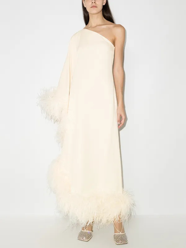 Taller Marmo Ubud feather-trim Gown - Farfetch | Farfetch Global