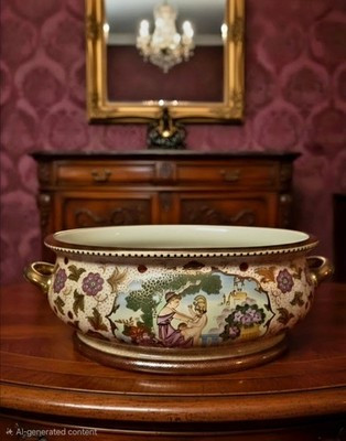 antique Chinese Famille Rose porcelain foot bath or jardini\u00e8re 19"\u00d712.5"\u00d76" | eBay | eBay US