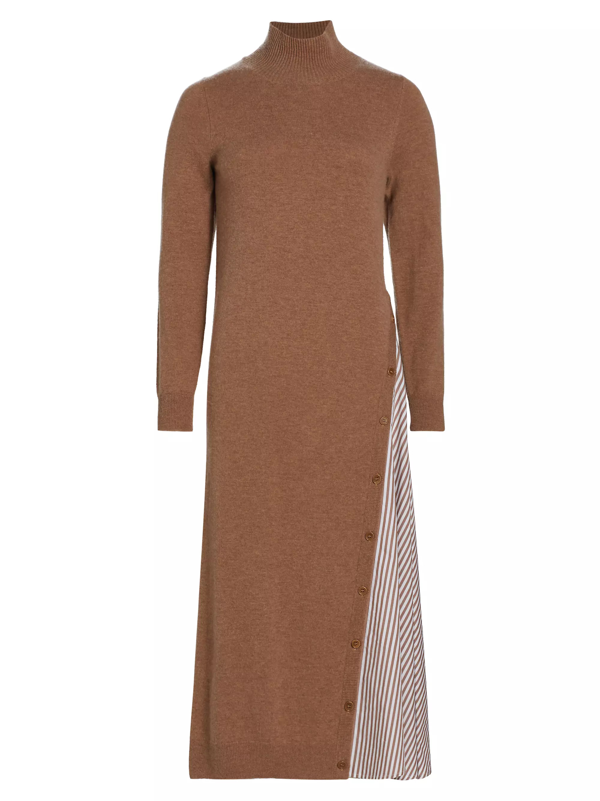 Wool-Cashmere Hybrid Turtleneck Midi-Dress | Saks Fifth Avenue