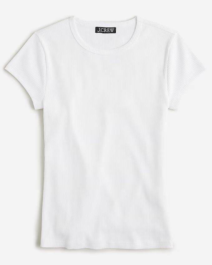 Vintage rib fitted cap-sleeve T-shirt | J.Crew US