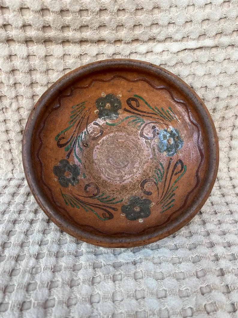 Antique Ukrainian Pottery Bowl From Opishnya With Hand-painted Floral Design, 1950s - Etsy | Etsy (Global)