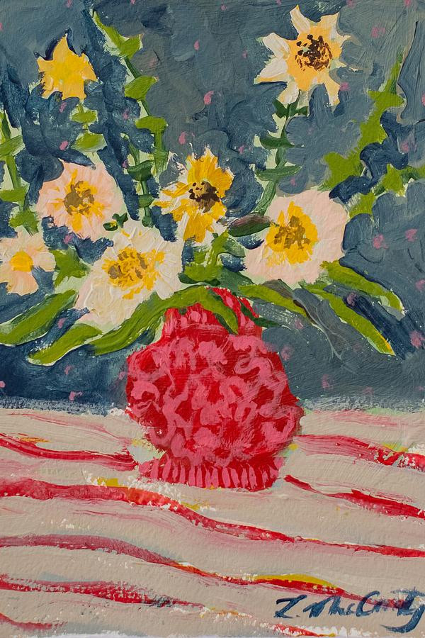 Potted Florals in Red | Artfully Walls