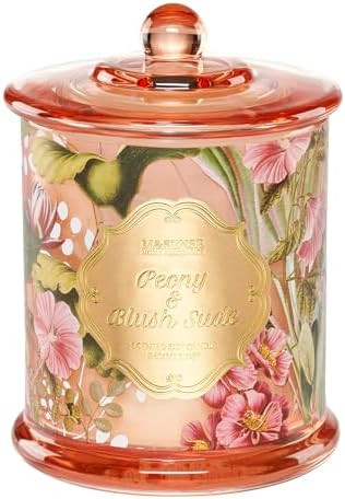 M&SENSE Peony Candles Home Scented, Organic Soy Candle 12.7oz 75 Hour Long Lasting Slow Burning, ... | Amazon (US)