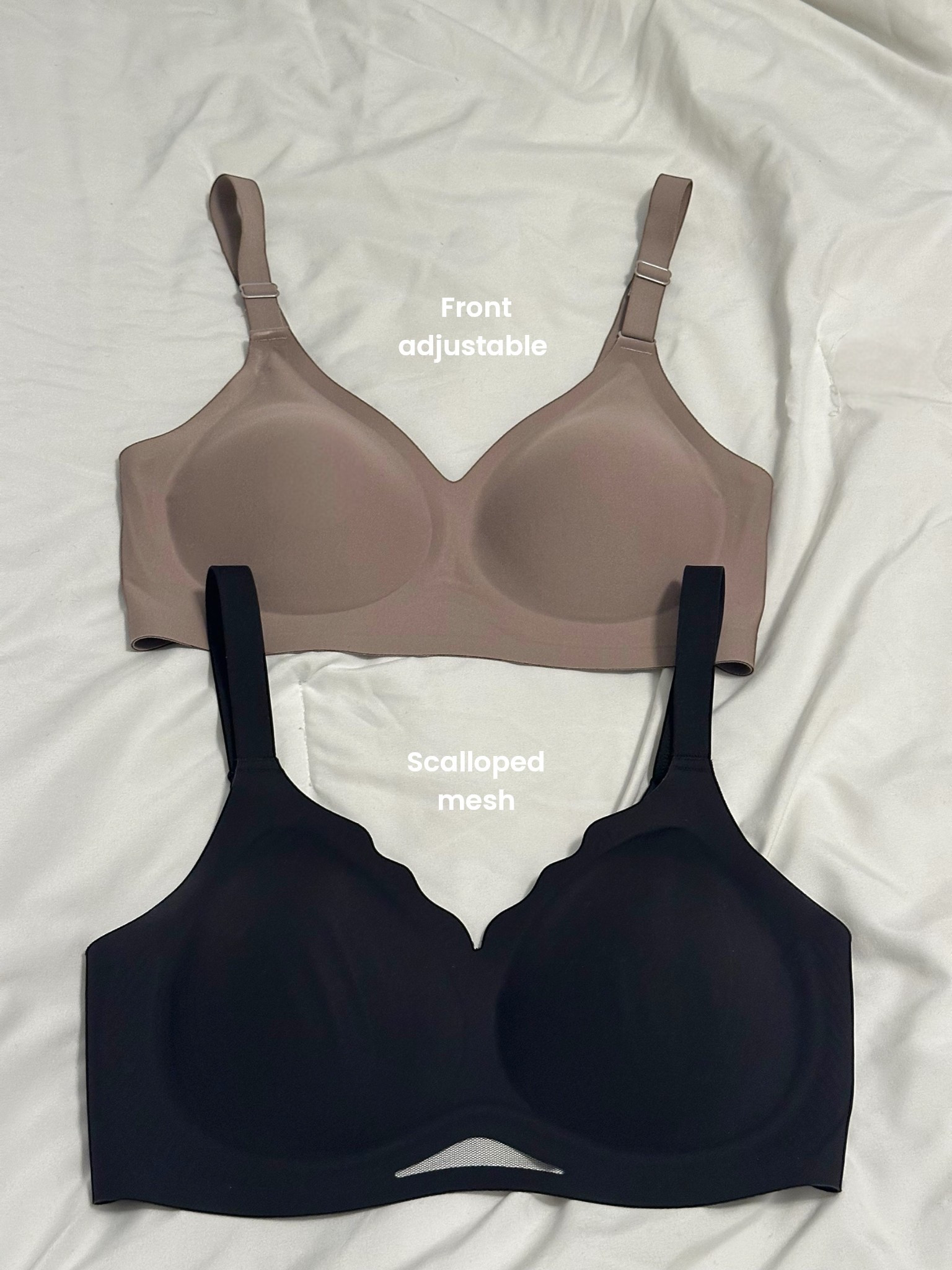 Front adjustable & scalloped mesh bras I’m obsessed with! Mother’s Day gift idea!! They come in other colors as well 

No Underwire Full Support bras from Amazon 

#oeakbra #comfortablebra #musthavebras #seamless 

#LTKStyleTip #LTKFindsUnder50 #LTKGiftGuide