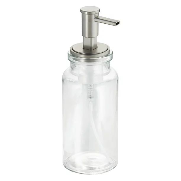 Better Homes & Gardens Westport Foaming Soap Dispenser, 3" x 3" x 8.3", Clear/Brushed | Walmart (US)