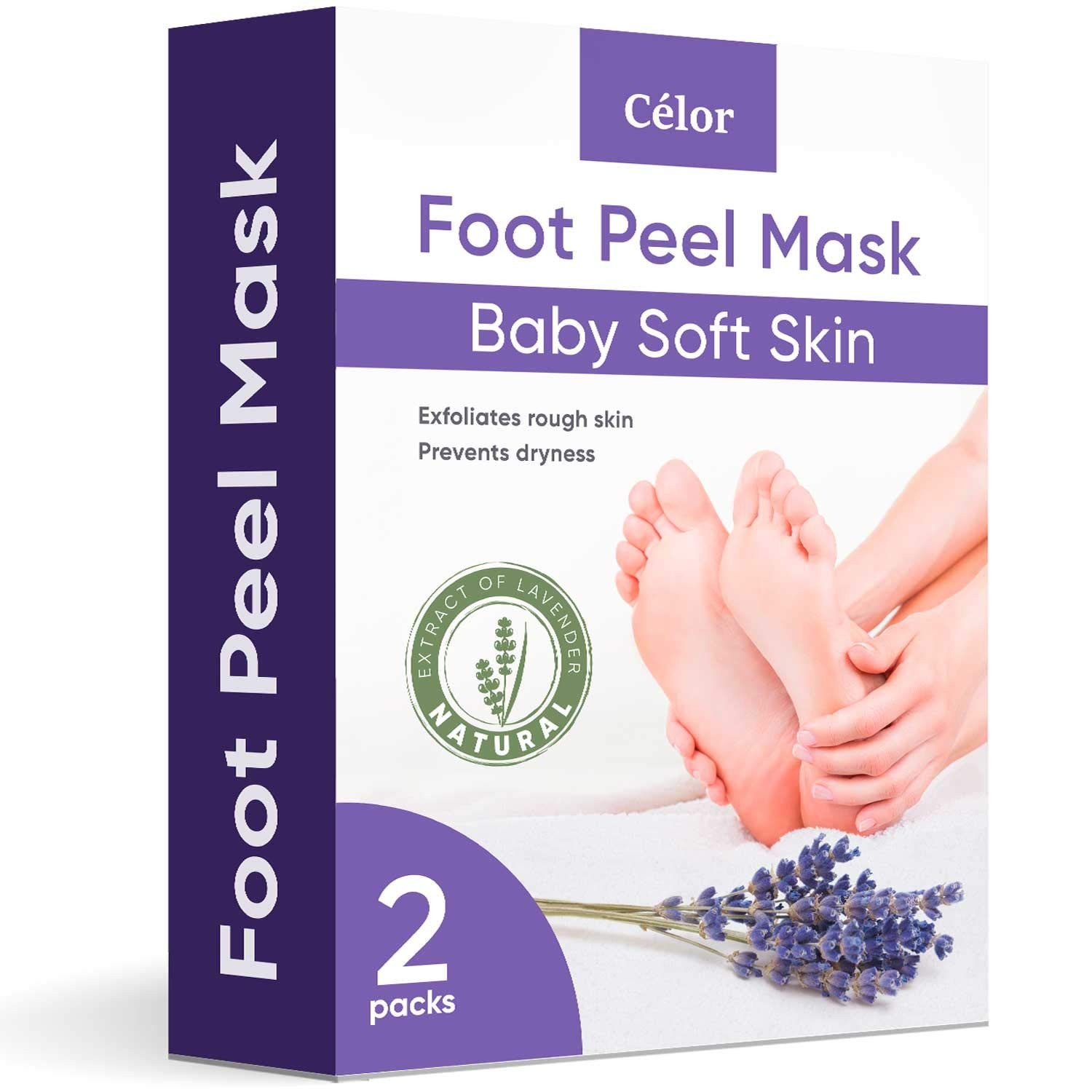 Foot Peel Mask - Foot Mask 2 Pack for Baby Feet and Remove Dead Skin - Baby Foot Peel Mask with L... | Amazon (US)