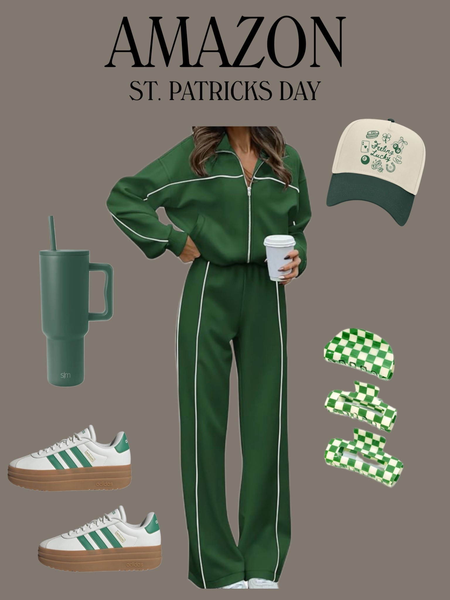 Amazon St Patrick's Day 🍀🌈

Green outfits - st Patrick's day - spring - casual - elevated - comfy - sandals - gold shoes - barrel pants 

#LTKootd