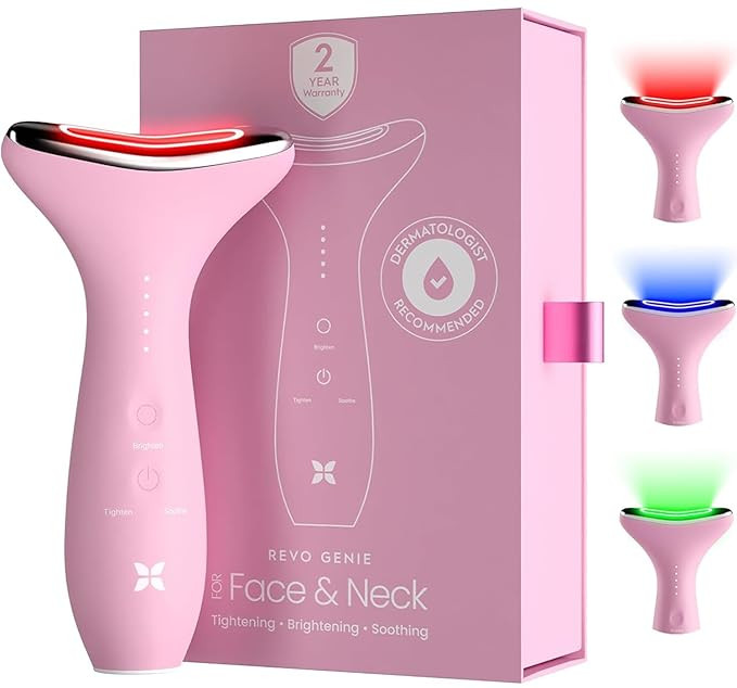 REVO Genie Facial Massager for Face and Neck, LED Face Lift Device with Heat & Vibration, Lymphat... | Amazon (US)