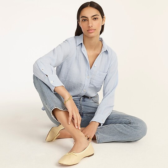 Classic-fit cozy gauze shirt | J. Crew US