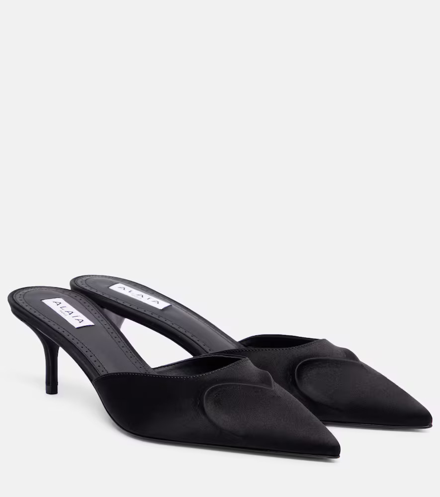 AlaÃ¯a Le CÅur 3D 55 satin mules | Mytheresa (US/CA)