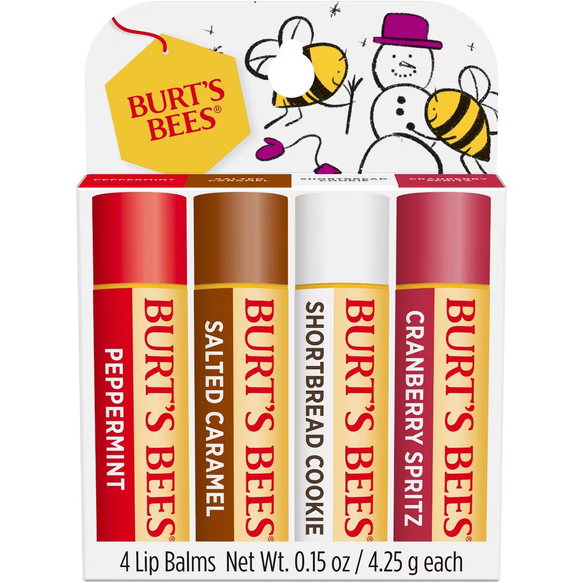 Burt's Bees Festive Fix Lip Balm Gift Set - 0.15oz/4pk | Target