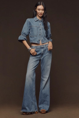 MOTHER The Doozy Fray High-Rise Bootleg Jeans | Anthropologie (US)