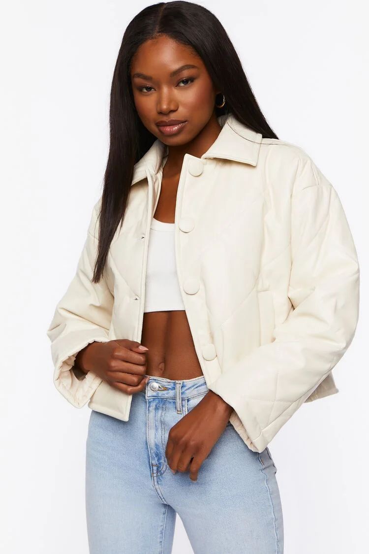 Faux Leather Quilted Jacket | Forever 21 | Forever 21 (US)