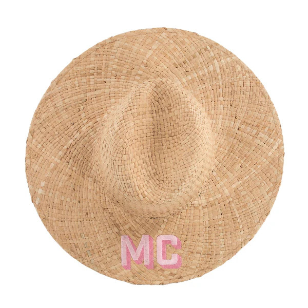 Straw Beach Hat | Sprinkled With Pink