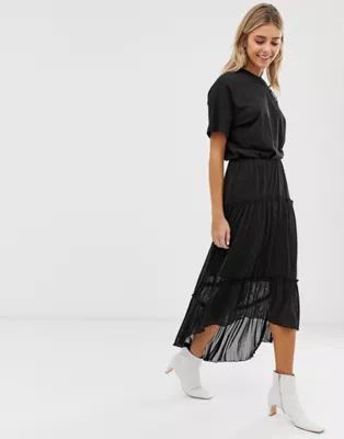 Moves By Minimum tiered maxi skirt | ASOS US