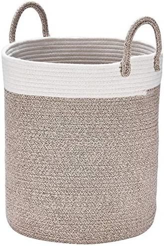 LA JOLIE MUSE Woven Basket Rope Storage Baskets - Large Cotton Organizer 16 x 14 x 14 Inches, Bas... | Amazon (US)