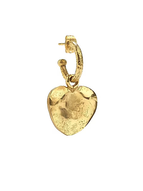 Talisman Waterlily 24K-Gold-Plated Huggie Earrings | Saks Fifth Avenue