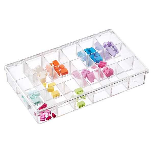 18-Compartment Clear Box | The Container Store