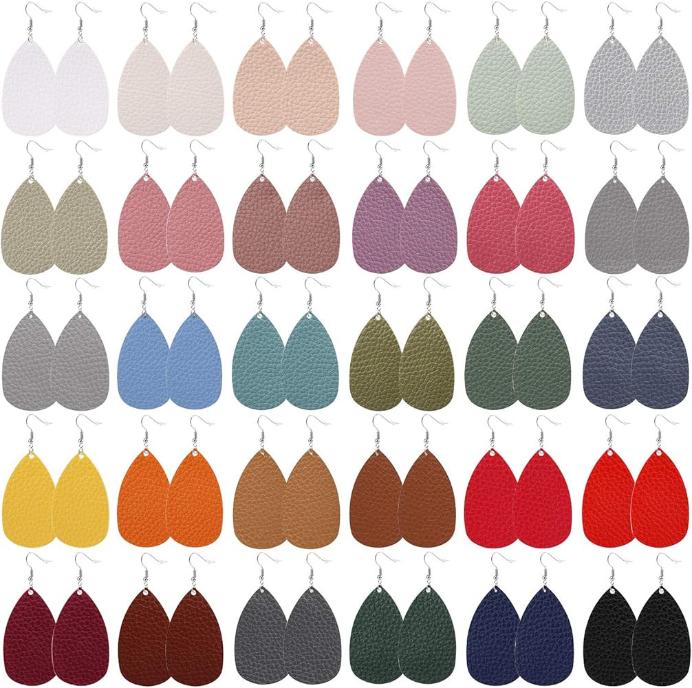 18-32 Pairs Tassel Earrings Set with Colorful Tassel Long Layered Dangle Hoop Tiered Thread Earri... | Amazon (US)