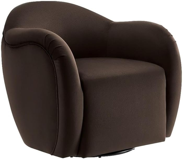 Modway Compose Performance Velvet Swivel Armchair, Chocolate Brown, Barrel Accent Chair Modern Cl... | Amazon (US)