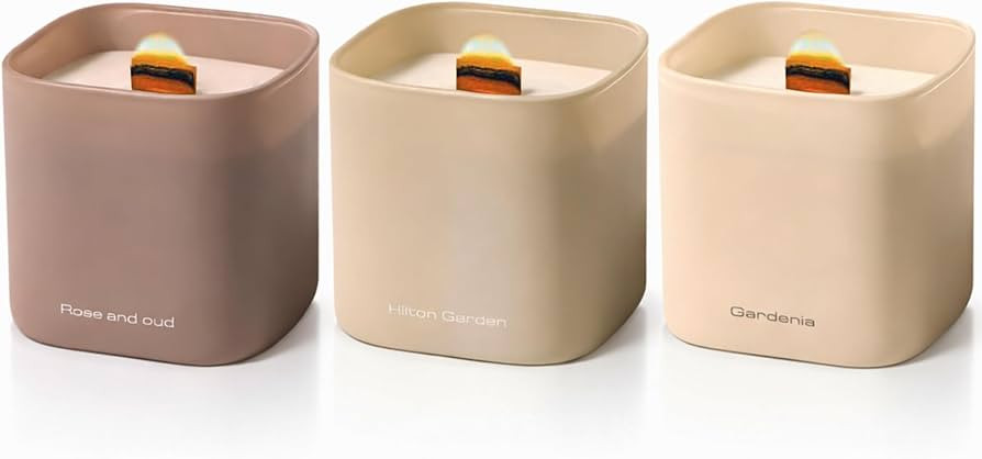 Set of 3 Premium Scented Soy Candles Gift Set | Nature's Bloom Collection - Gardenia, Hilton Gard... | Amazon (US)