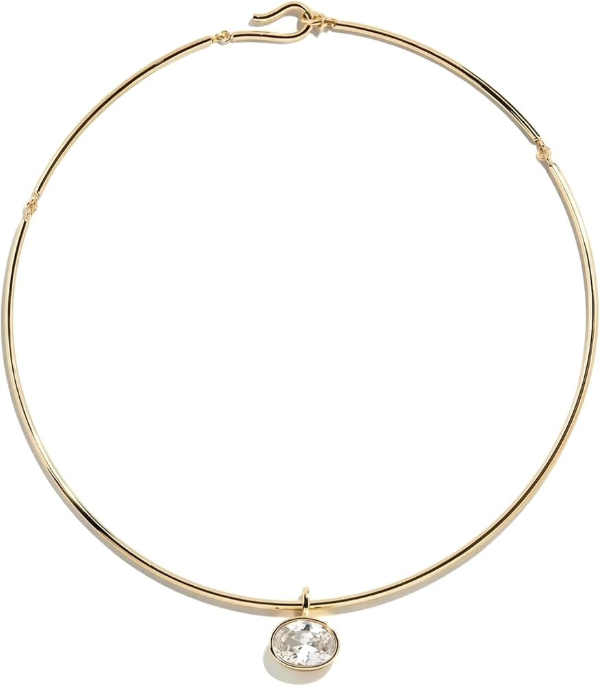 Collar Necklace for Women, Choker Pendant Necklace with Cubic Zirconia Dainty Choker Necklace PVD... | Amazon (US)