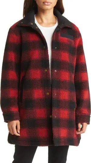 Pendleton Women's Buffalo Check Textured Fleece Snap-Up Jacket | Nordstrom | Nordstrom
