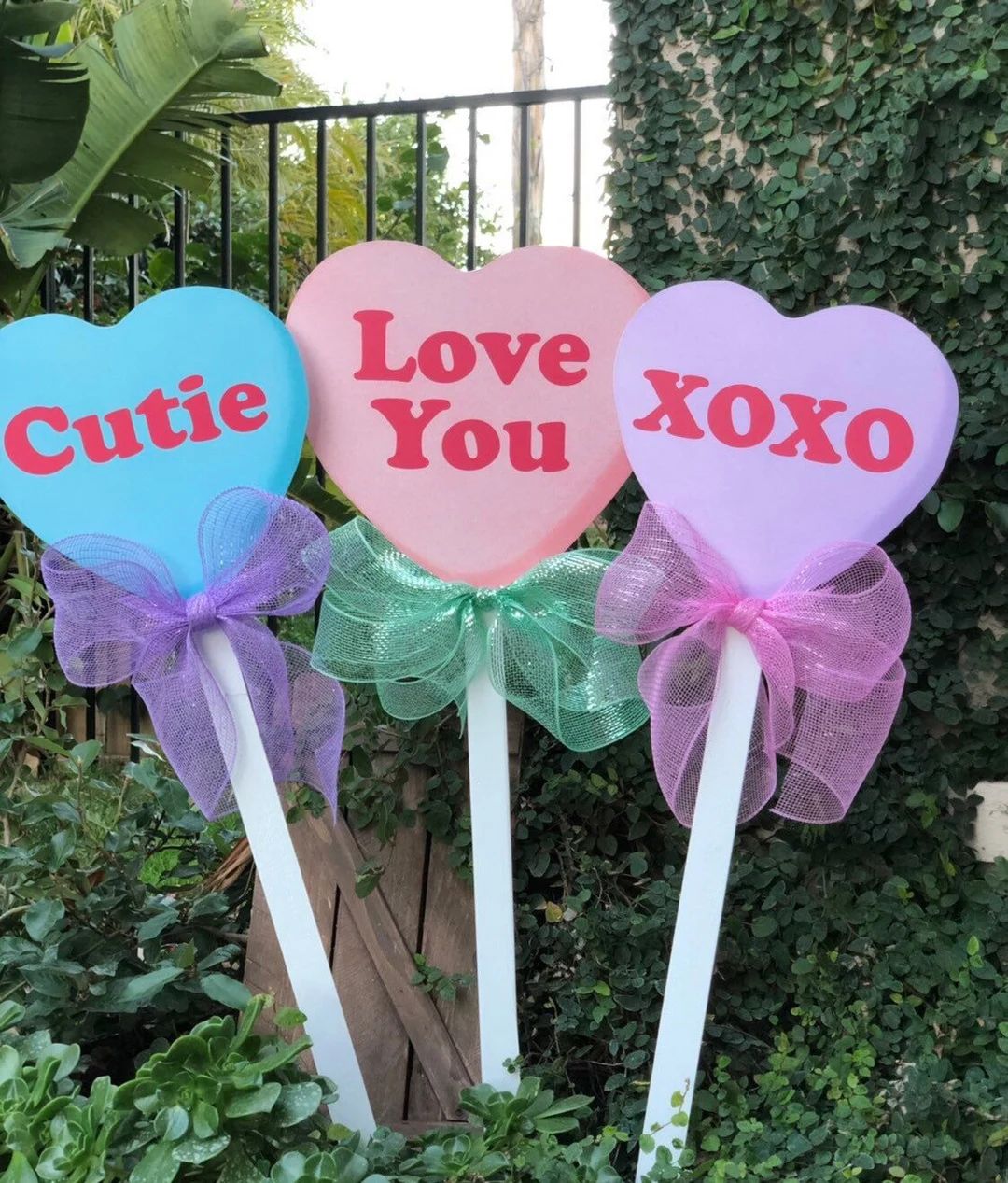 Conversational Heart Valentines Day Yard Decorations - Etsy | Etsy (US)