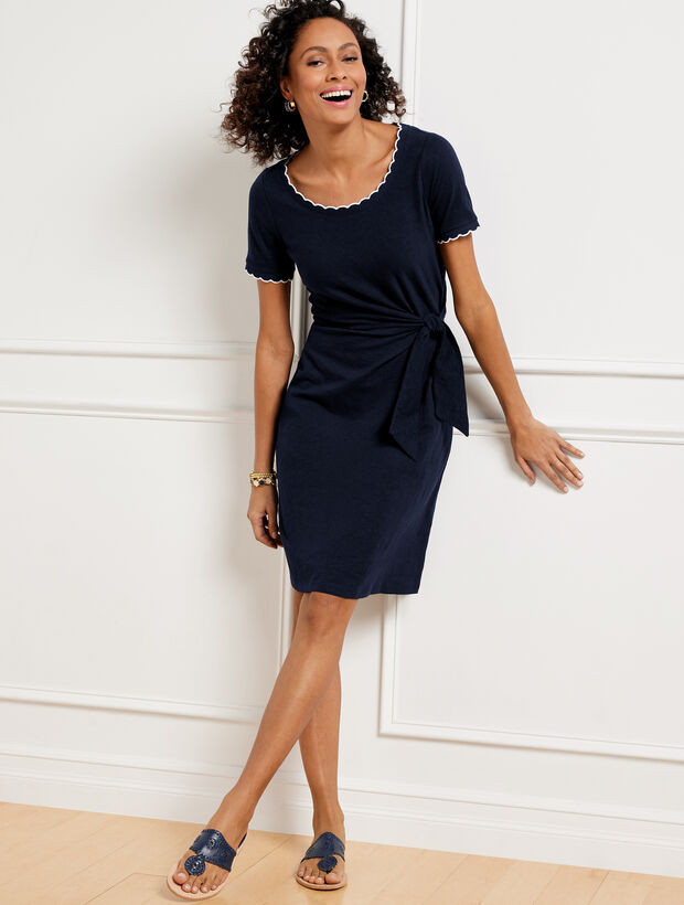 Nantucket Slub Side Tie Dress | Talbots