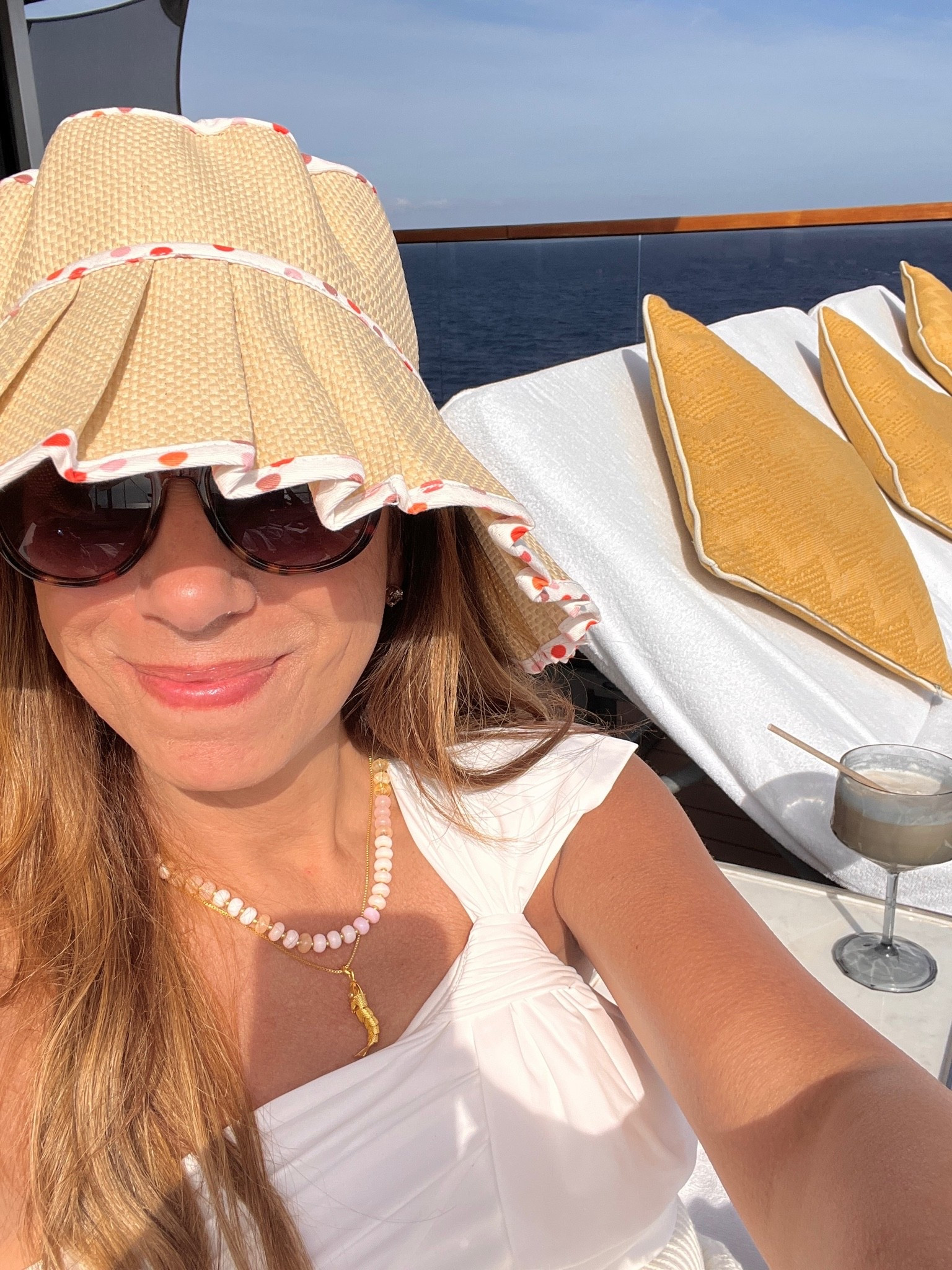 This straw hat is fabulous! I wore it on vacation and 3 women complimented it within 30 minutes of me wearing it! So cute and it’s from @amazon! I’ve seen these in designer boutiques for triple the price! So many colors and patterns. Also linking my progressive trader sunnies, necklaces, and swimsuit from @Beach2Ocean