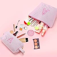 Personalized Initial Makeup Bag,Toiletry Travel Cosmetic Bag,Trendy Stuff for Teen Girls and Wome... | Amazon (US)