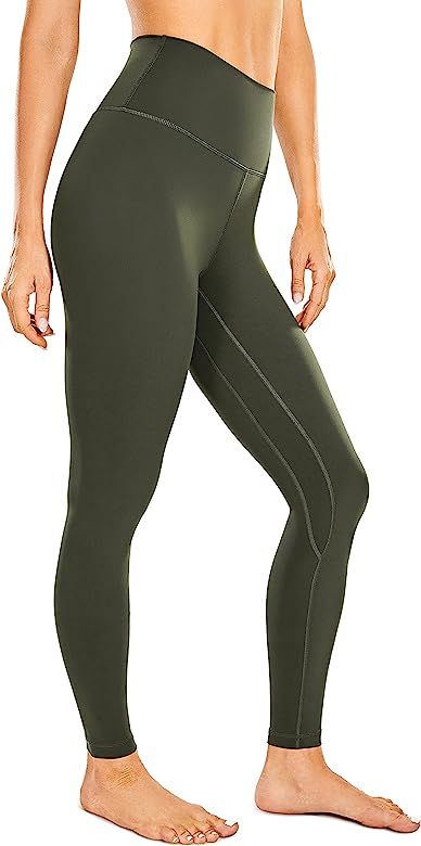 CRZ YOGA Women's Naked Feeling Yoga Pants 25 Inches - 7/8 High Waisted Workout Leggings | Amazon (US)