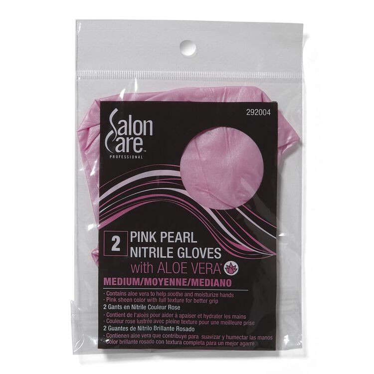 2ct Pink Pearl Aloe Vera Nitrile Gloves | Sally Beauty
